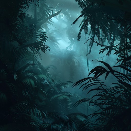 Venture into a misty rainforest at twilight, where eerie synths echo through the trees, and ambient whispers create a mysterious, slightly unsettling atmosphere. The track carries a relaxed yet haunting vibe with its rich soundscapes and ethereal tones.