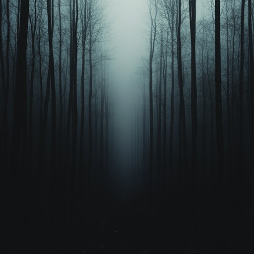 Craft an unnerving yet captivating folk song that weaves eerie woodland sounds with haunting melodies on traditional string instruments. This composition should transport listeners to a place of ghostly apparitions and unsettling silence.