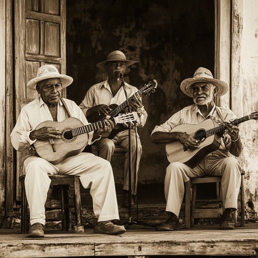 An evocative instrumental that captures the essence of cuba's golden era through afro cuban rhythms and emotive melodies played on the tres guitar.