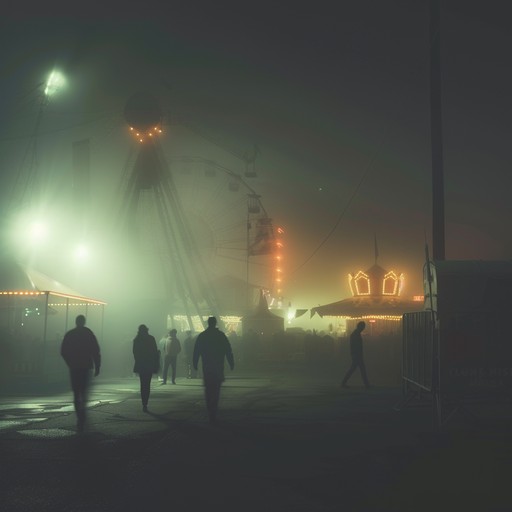 Experience a chilling carnival where dark, mysterious tunes and eerie undertones set an unsettling atmosphere, making you feel as though you're walking through a haunted midway where every shadow holds a secret.