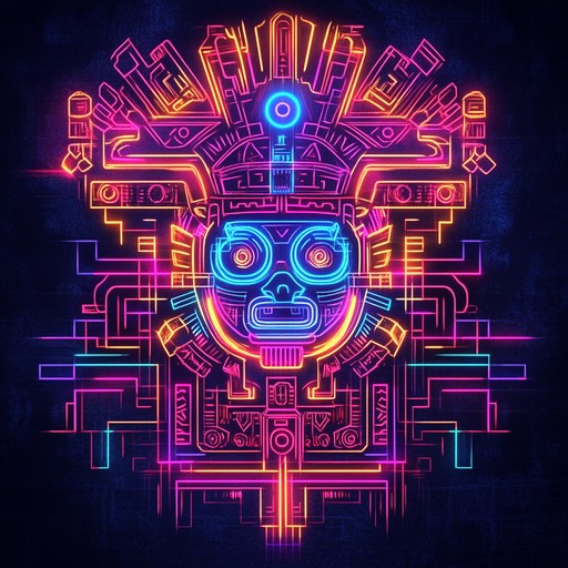 An innovative fusion track that combines the energetic percussions of traditional aztec music with groovy synthwave melodies, creating a chaotic and mesmerizing instrumental journey.