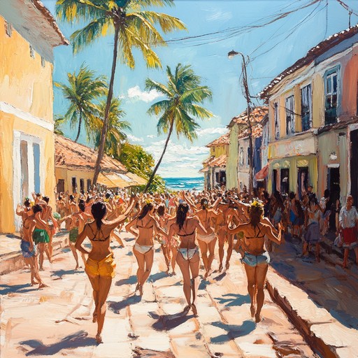 Feel the warmth of the sun as lively saxophone melodies dance over a bed of bright, syncopated rhythms. Layered percussion and maracas join forces to create a festive, yet sophisticated atmosphere. Ideal for lifting the spirits and bringing a touch of brazilian sunshine into your day.