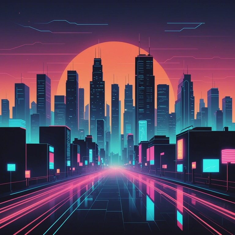 In this track, the ethereal sounds whisper across a landscape of futuristic neon and digital rain, mingling synthetic rhythms with echoes of a distant cybernetic world. The composition explores the juxtaposition of intimate electronic whispers against a backdrop of a vast, illuminated cityscape, evoking feelings of both isolation and hyper connectedness in a digital era.