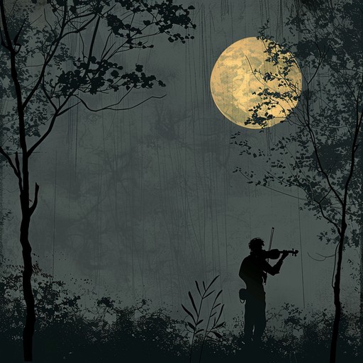 A spine chilling instrumental piece that unfolds in the heart of the appalachian woods, combining eerie fiddle melodies with a haunting, traditional bluegrass backdrop. Its slow tempo and creeping dynamics evoke a sense of foreboding, making listeners feel as if they're being watched by unseen eyes in the dense forest, perfect for creating a spooky atmosphere. The interplay of strings and sparse percussive elements enhances the unsettling mood.