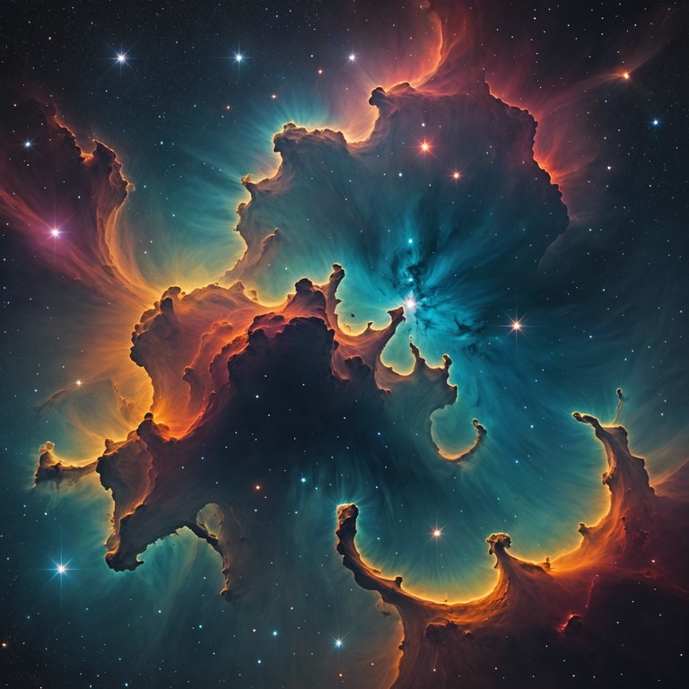 Immerse into an ethereal soundscape blending haunting melodies and otherworldly effects, architecting a progressive musical journey across timeless wonder and cosmic vastness. The track gently unfolds, layering complexity in a celestial ballet, seamlessly progressing from one ethereal tone to another, simulating the quiet whispers of a boundless void.