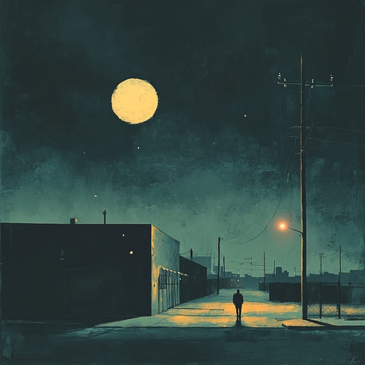 This instrumental track features a blend of gritty hip hop beats and haunting metal riffs, creating an evocative and atmospheric piece perfect for nighttime cityscape wandering.