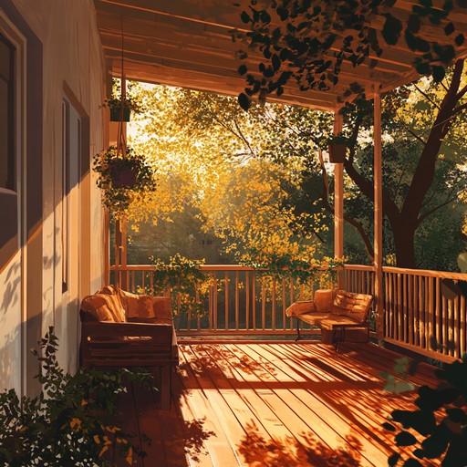 Imagine a warm summer afternoon spent on a rustic porch, with the sound of a gentle breeze rustling through the trees. This instrumental track features the soothing strum of an acoustic guitar, evoking the relaxed ease of americana music. Perfect for unwinding after a long day, this melody brings to mind lazy afternoons and the serene beauty of nature.