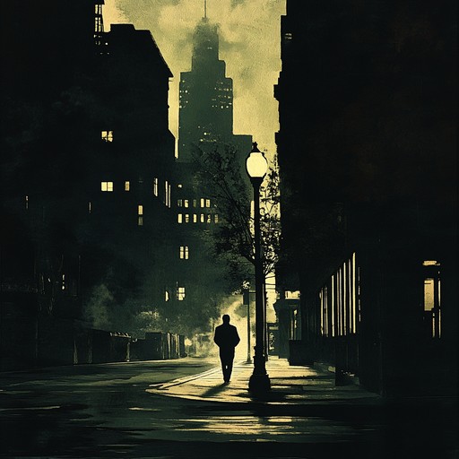 An instrumental drum and bass track capturing the feeling of wandering alone through deserted city streets at night, with pulsating beats and melancholic melodies reflecting isolation amidst the urban glow.