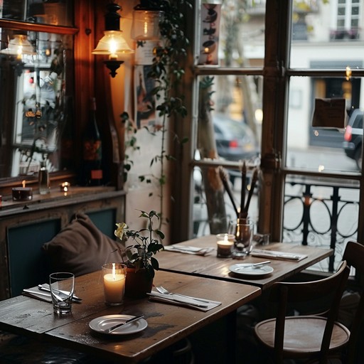 A sophisticated instrumental piece that brings the ambiance of a parisian evening dinner to life. Picture soft lighting, flickering candles, and an emotional serenade that lingers in the memory of those present. The composition uses delicate piano melodies with subtle harmonic embellishments to create a blend of intimacy and refined romance, enveloping listeners in warmth and deep affection.