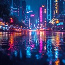 instrumental synthwave journey through soothing nostalgic cityscapes