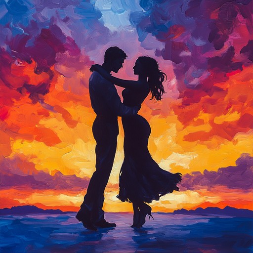 Experience the fiery passion of tango intertwined with the grandiosity of orchestral elements and the pulse of dance beats, creating a thrilling auditory duel at twilight.