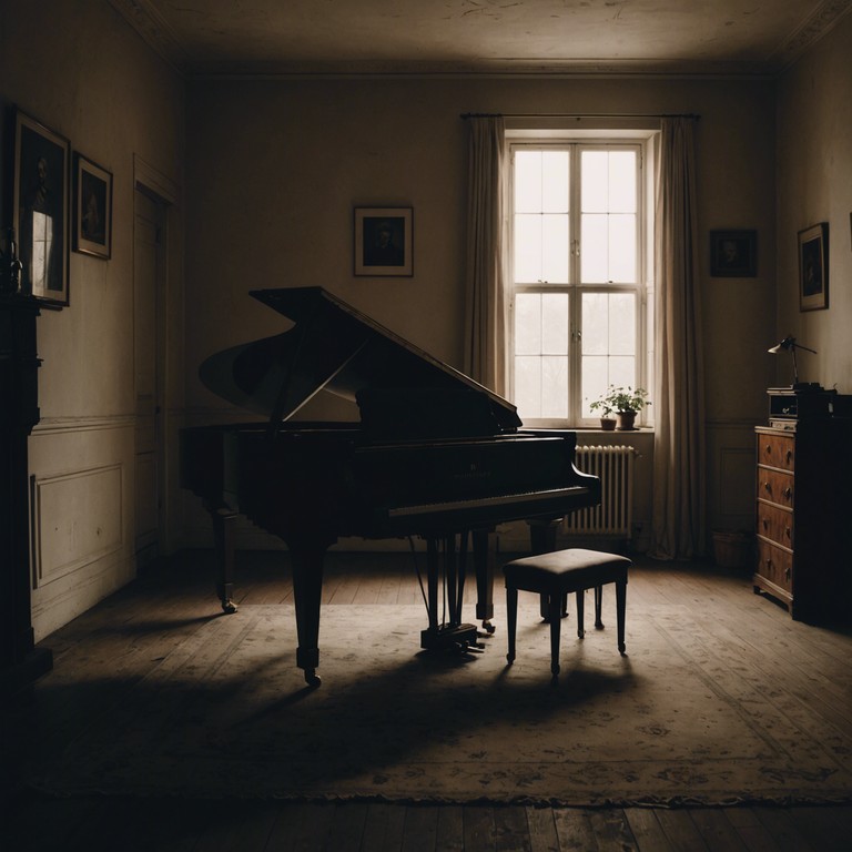 A hauntingly beautiful piano piece reflecting the profound depths of isolation and abandonment. Each note resonates with the echoes of a once vibrant life, now forgotten and left behind. The solo piano intricately weaves through melodies that are both serene and sorrowful, emphasizing the contrast between past warmth and present coldness.