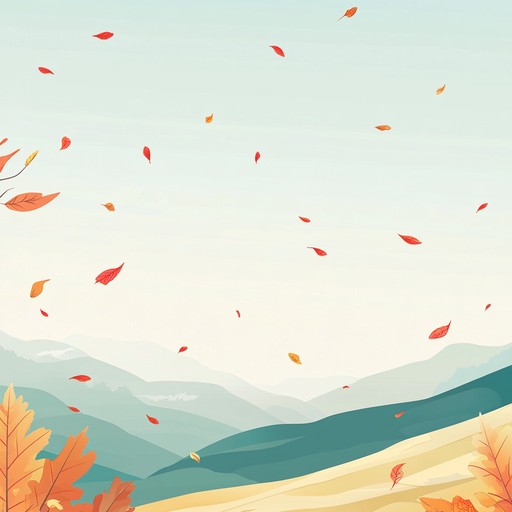 A soothing instrumental piece that captures the essence of a crisp autumn day, featuring gentle piano melodies accompanied by soft acoustic strumming. The soundscape evokes the subtle beauty and tranquility of falling leaves and amber sunlight, creating a peaceful and reflective atmosphere.