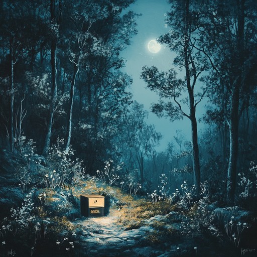 An ethereal melody played on a music box, creating a haunting atmosphere that transports listeners to a world of whispered secrets and moonlit shadows.