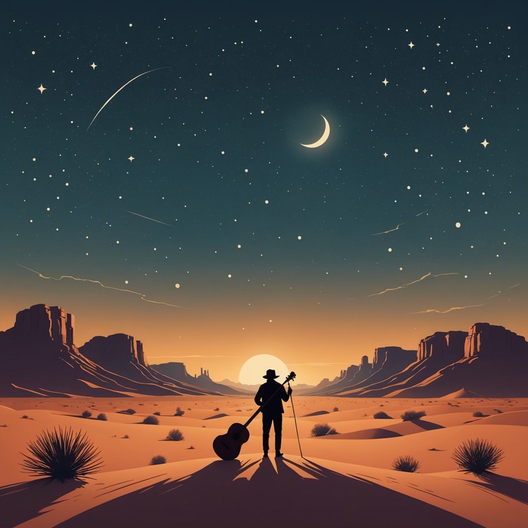 In a mesmerizing arabic night, the gentle strums of an oud echo amidst the whispering dunes, capturing the essence of a tranquil, starlit middle eastern landscape. Each note unfolds layers of history and mystery, inviting the listener into a serene yet profound musical journey.