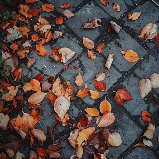 A gentle, melancholic guitar piece evoking the quiet beauty and sadness of falling leaves and fading memories, capturing the essence of a lonely autumn day