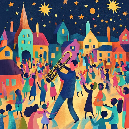 Feel the pulse of a jubilant klezmer festival through this energetic instrumental track. The lively clarinet melodies soar over dynamic rhythms, capturing the spirit of communal joy and the exhilaration of traditional eastern european celebrations.