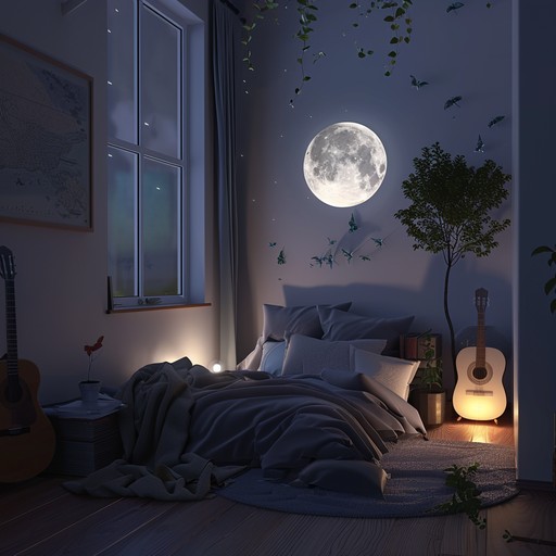 This track gently captures the intimate mood of a quiet night in a beloved space. The tender and heartfelt tones blend with soft rhythms, painting a serene picture of introspection and nostalgia. Perfect for unwinding alone, it evokes a sense of calm reflection and sentimental journey.