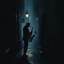 gritty sax hues echo in urban nightscape