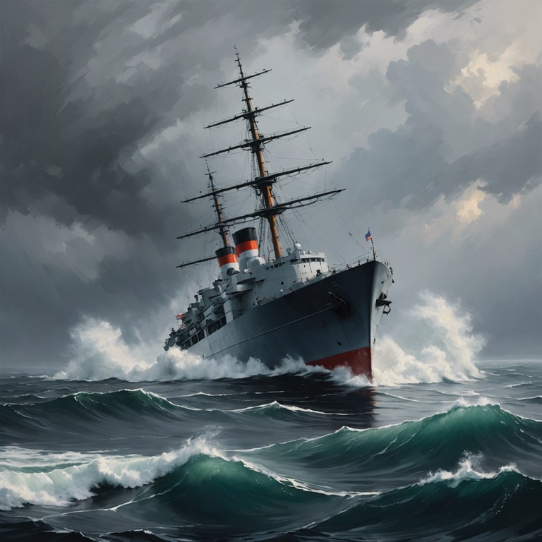 The composition embodies the spirit of the russian navy, encapsulating the audacity and bravery of sailors. This instrumental track combines traditional naval themes with modern orchestration, creating a dynamic soundscape that mirrors the ebb and flow of the sea and the intense life of navy personnel. It features a blend of strong melodic lines and the powerful rhythms that conjure images of sailors braving the harsh northern seas.