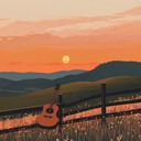 instrumental piece evoking warm, romantic sunset feelings.