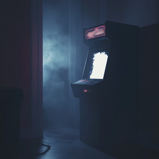 This track blends the nostalgic sounds of vintage video games with the chilling atmosphere of horror, creating an unsettling yet intriguing sonic landscape. The composition uses classic chiptune techniques combined with dissonant harmonies and unexpected sound effects to evoke a sense of dread and suspense, reminiscent of being trapped in a haunted arcade.