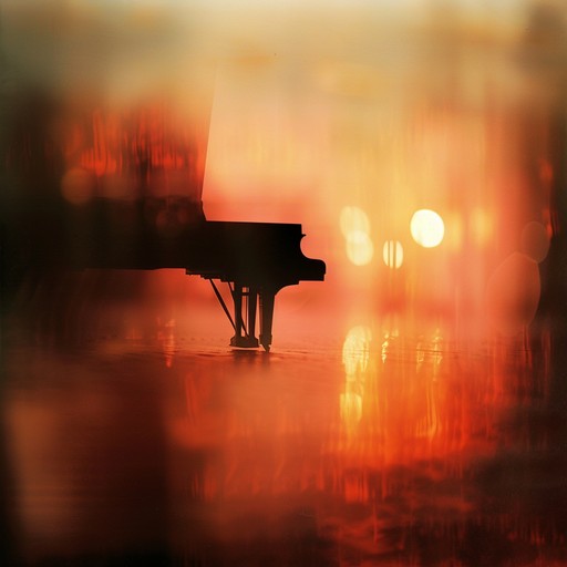 As sunset colors blend in the sky, gentle piano notes capture the essence of romance and tranquility, creating a heartwarming sense of being lost in a moment of pure affection