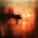 delicate keys dance in dusky light