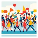 energetic brass and woodwinds showcasing national pride, playful elements.