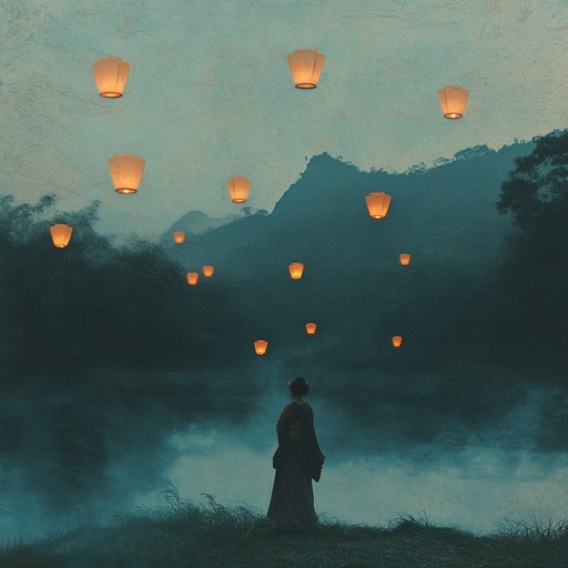 A captivating k pop instrumental combining modern beats with the haunting tones of ancient instruments, evoking the whispers of spirits in the quiet of the night