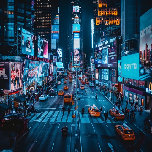 A vibrant instrumental track capturing the pulse of city life with lively beats, innovative soundscapes, and a dynamic rhythm that evokes the essence of a bustling metropolis. Perfect for conveying an energetic, urban atmosphere.