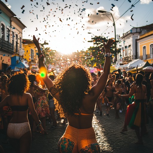 A vibrant fusion of samba rhythms with funky bass guitar, crafting an energetic, high spirited track that evokes the essence of brazilian street celebrations and modern jazz influences.