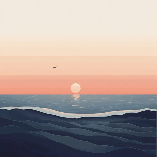 An ambient chillwave piece that combines smooth synth sounds and mellow rhythms to create a peaceful and relaxing atmosphere reminiscent of quiet nights by the ocean.