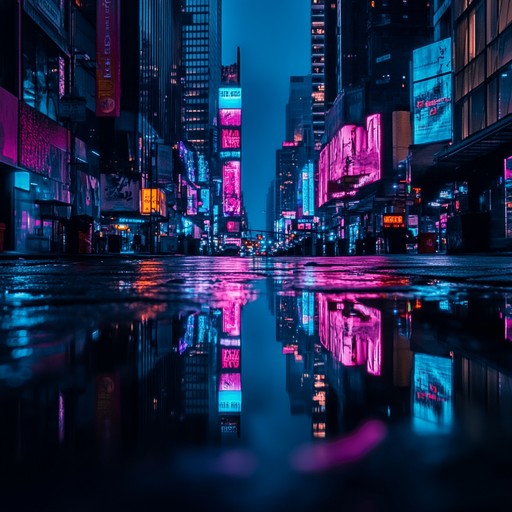 A panoramic sonic journey with futuristic minimal layers, echoing subtly against a backdrop of a neon lit skyline. Perfect for capturing the stillness and introspection of a late night urban exploration.