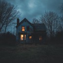 creepy, unsettling ambience with haunting, eerie tones