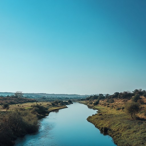 This serene hindustani instrumental piece captures the tranquil essence of an indian summer landscape. Flowing raga melodies interplay with gentle rhythms, creating a soothing and meditative atmosphere that evokes the timeless beauty of india’s natural scenery. The music conveys a sense of peace and reflective contemplation, akin to a whispering summer breeze carrying ancient traditions through the air.