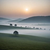 gentle piano melodies wake the day.