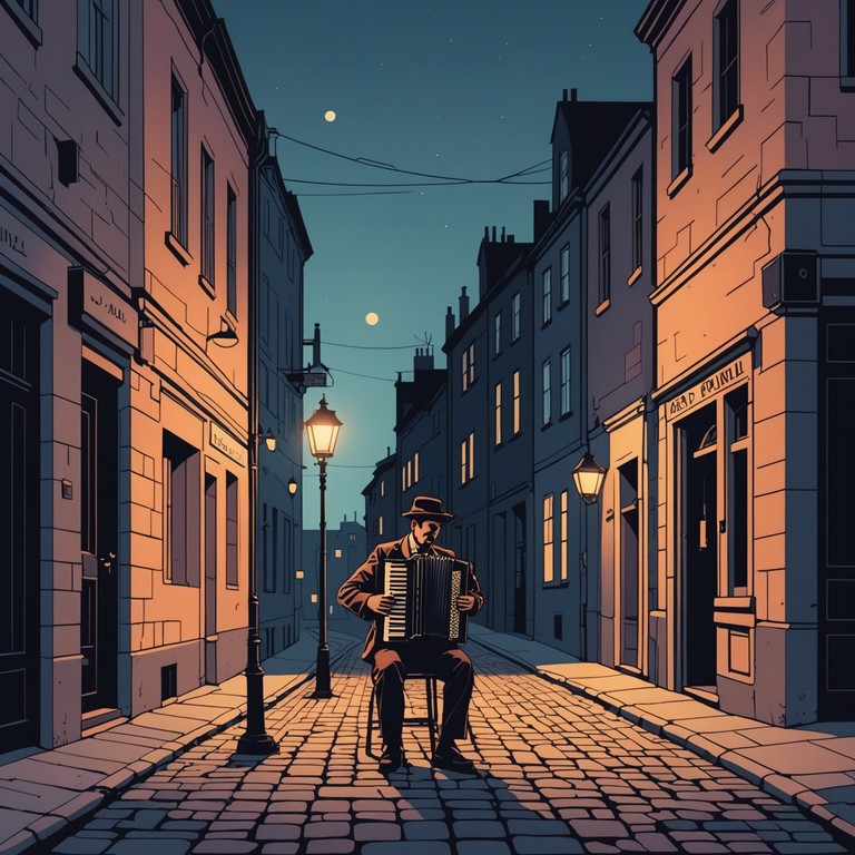 In this piece, the gentle strains of an accordion paint the sonorous background of a serene evening. The melody, soft and introspective, captures the essence of a tranquil stroll through ancient, cobblestone streets under a twilight sky. It’s a musical narrative that encapsulates nostalgia, peace, and a deep inner journey.