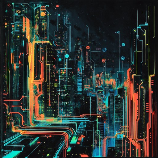 An instrumental track that blends futuristic idm elements with a cybernetic soundscape, combining glitchy rhythms, layered synths, and atmospheric pads to create an immersive auditory experience.