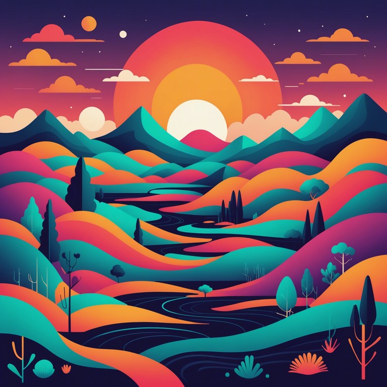 This alternative version delves deeper into the digital whimsy, enhancing the vibrant electronic palette with even more layers and a slightly elevated tempo to bring joy and intrigue to the listener. As the melodies dance over glitch inspired beats, the song crafts an immersive soundscape that celebrates digital artistry.