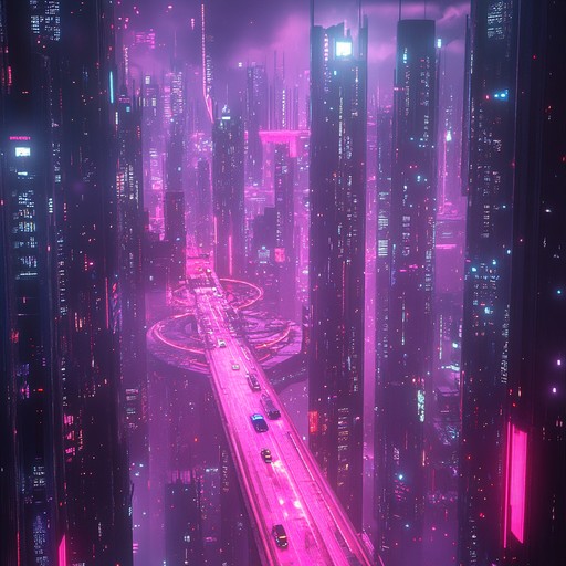 Immerse in a night drive through futuristic cityscapes, with bold, pulsating synths evoking a cinematic and adrenalized journey.