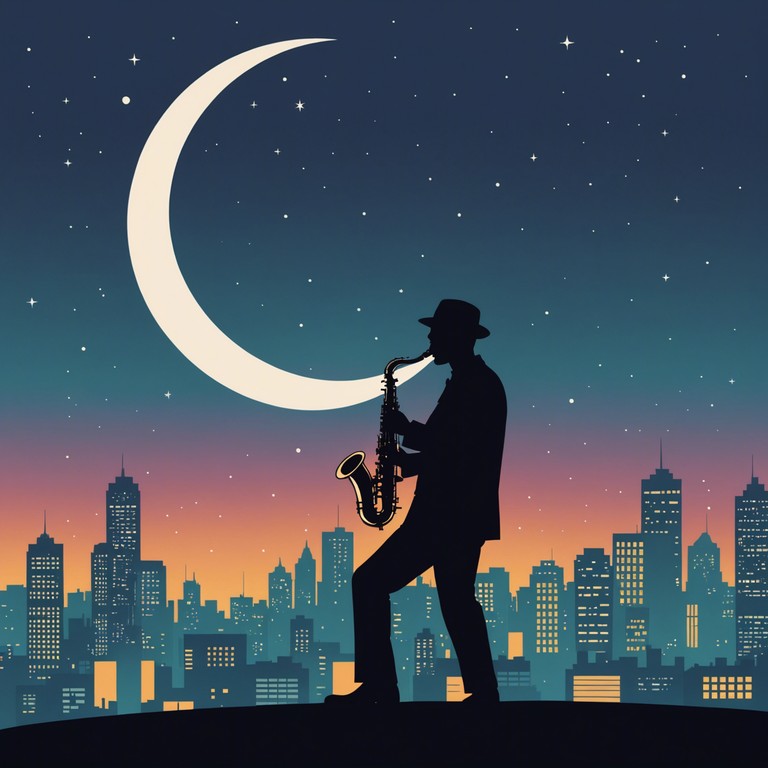 This track captures the essence of being alone while immersing oneself in the deep, seductive sounds of latin jazz under a night sky. The soft claves rhythmic tick alongside smooth saxophone solos mirroring the melancholic, yet hopeful journey of introspection and solitude.