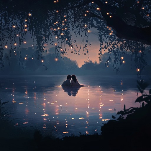 As stars witness the quiet union of two hearts, the music flows gently like a calm river in spring, reflecting the deep, unwavering affection shared. A celebration of love’s power to comfort and unify, expressed through the elegant and soothing sounds of the harp in a classical setting.