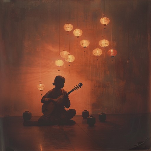 This somber hindustani instrumental track is a poignant exploration of deep seated emotions. Rendered on the sitar, it delicately traverses through slow, sorrowful raga phrases, wrapping the listener in a cocoon of nostalgia and contemplation. A true testament to the evocative power of traditional indian music, it serves as an emotional journey through time.