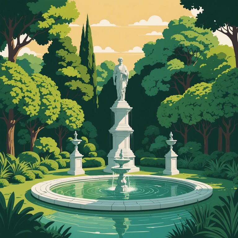 This composition captures the essence of a serene, sunlit garden during the peaceful baroque era, utilizing traditional instruments to create an atmosphere of tranquil contemplation. The piece is designed to transport listeners to a place of historical beauty and calmness, encouraging a meditative state and a sense of timeless elegance.