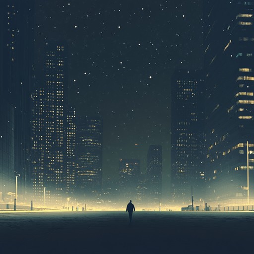 An instrumental trip hop composition blending mellow beats, soothing synths, and subtle city sounds to evoke the peaceful atmosphere of urban nights under the glow of the city.