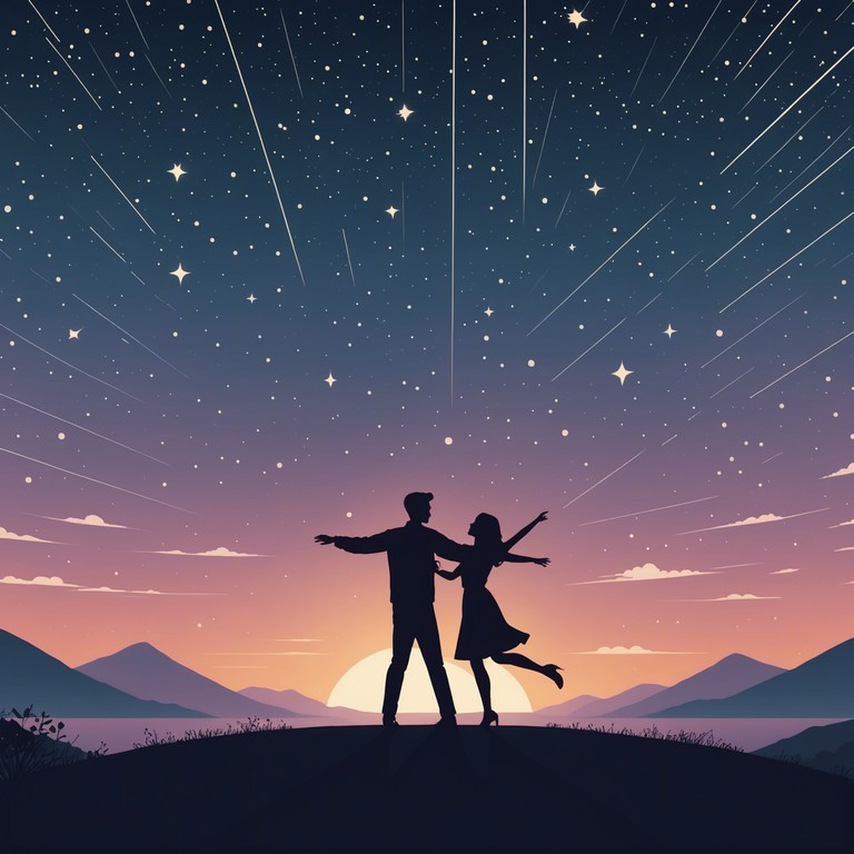 Hearts glow underneath stars captures the essence of a nostalgically warm and romantic german schlager melody that enchants listeners with its heartwarming and lush orchestration, ideal for an intimate evening under the starlit sky. Accordion creates an authentic vibe, accompanying the deeply sentimental and melodic essence of the composition.