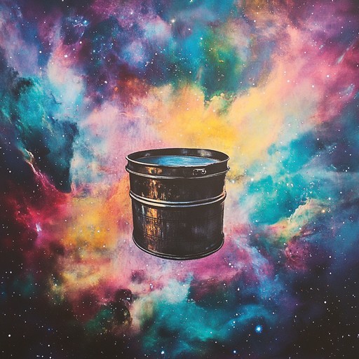 An instrumental track blending the bright tones of steel drums with ethereal synthesizers, creating an uplifting and unusual journey through cosmic soundscapes