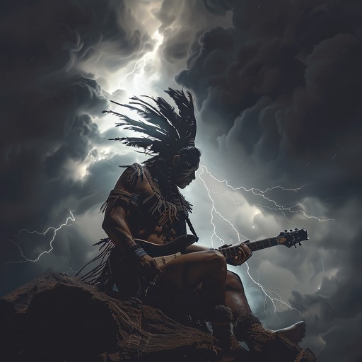 Tribal percussion meets searing electric guitar riffs in a dynamic display of raw power and intensity.