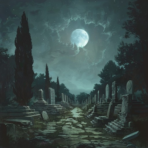 Delve into a realm of calm and haunting beauty, where gothic piano notes gently waltz under the moonlight, creating a serene yet dark atmosphere perfect for introspection and quiet contemplation.